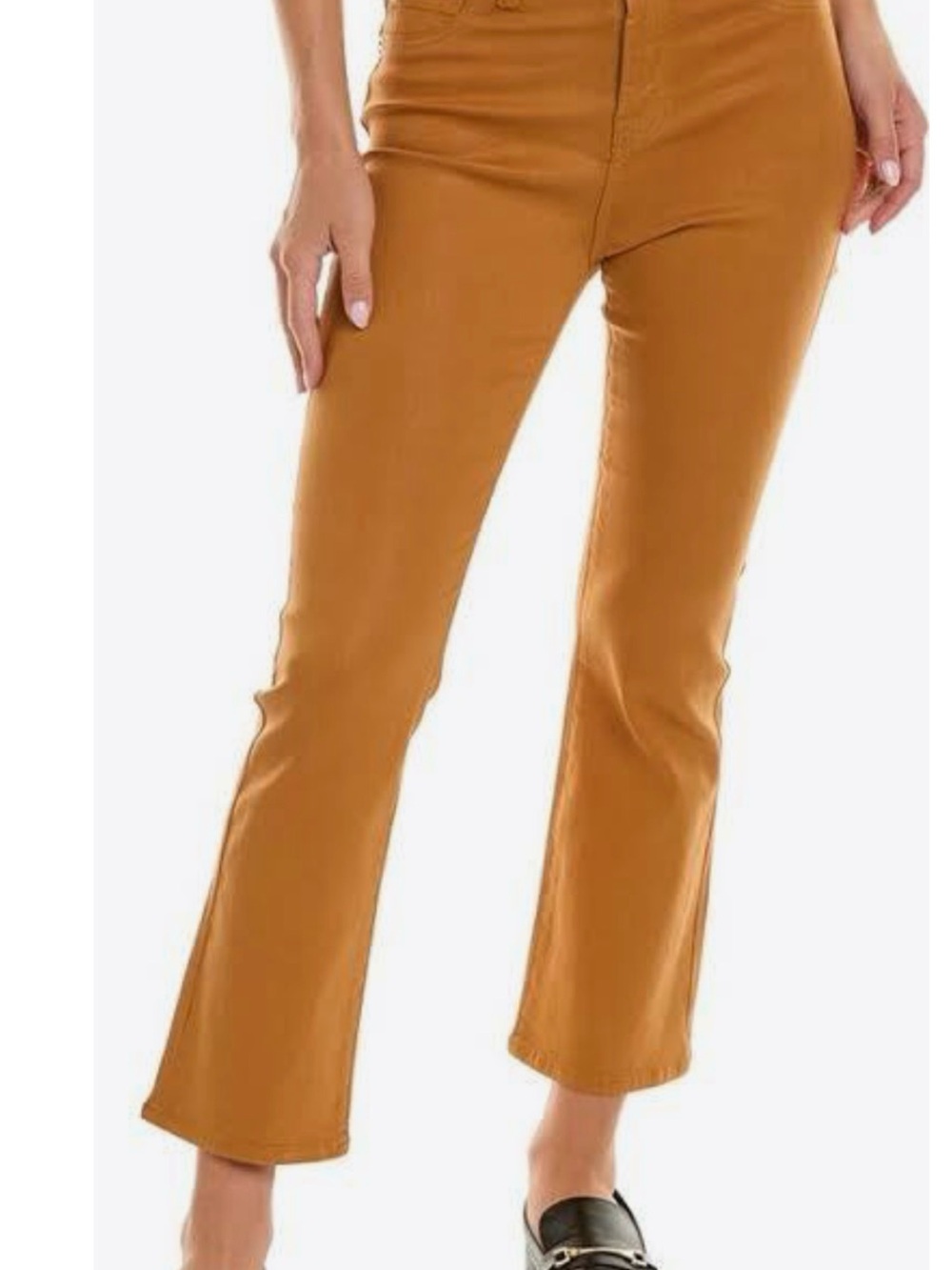 Seven for all mankind soft twill, rust, ankle flare pants